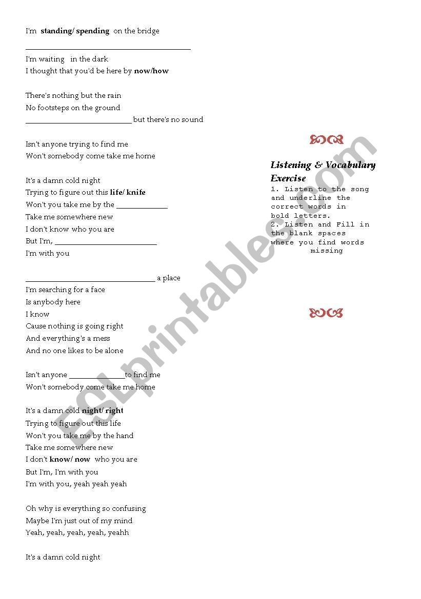 Song  activity : From a famous adolescent  singer