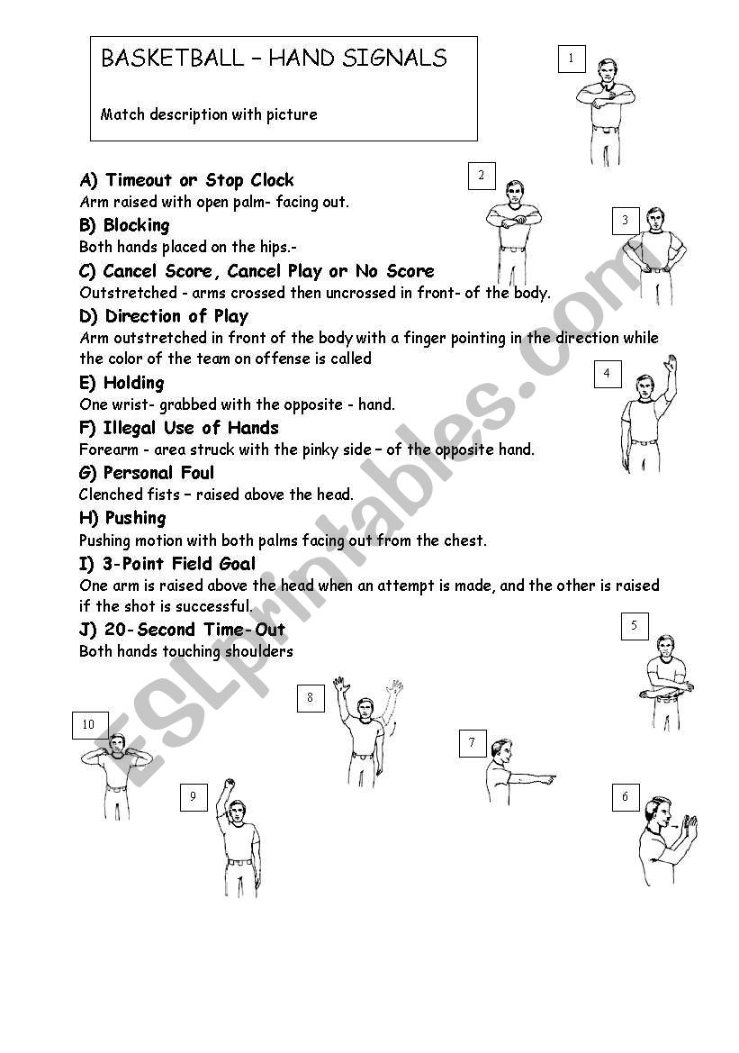 basketball hand signals