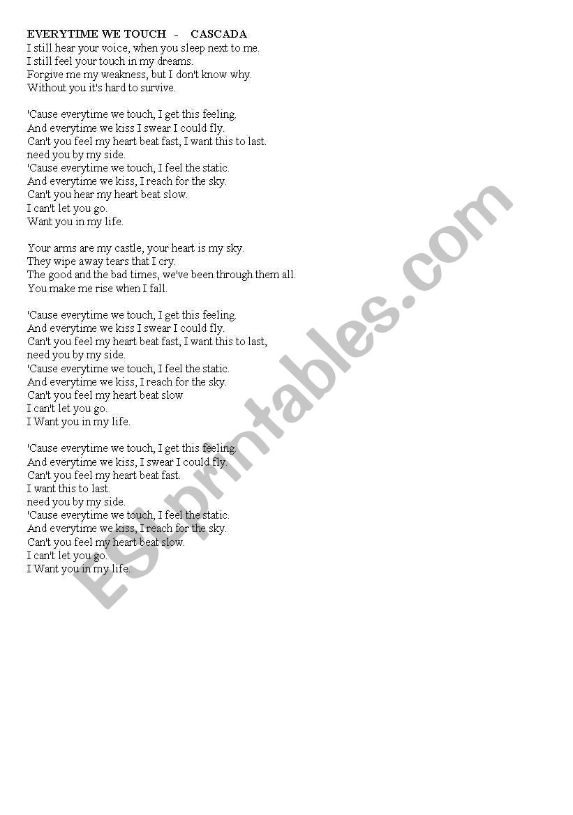 Everytime we touch worksheet
