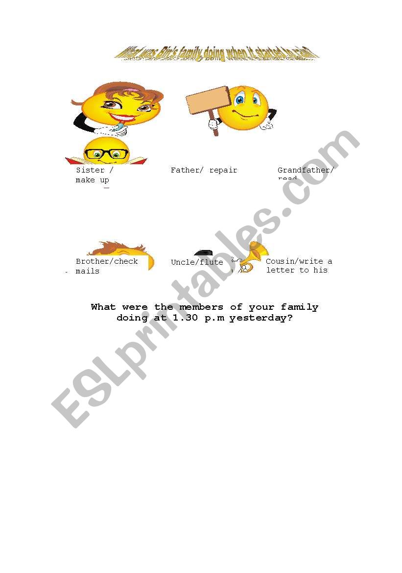 the past continuous tense worksheet