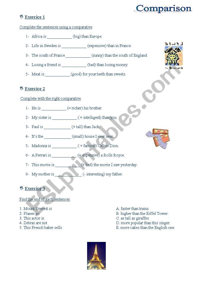 Comparison  worksheet