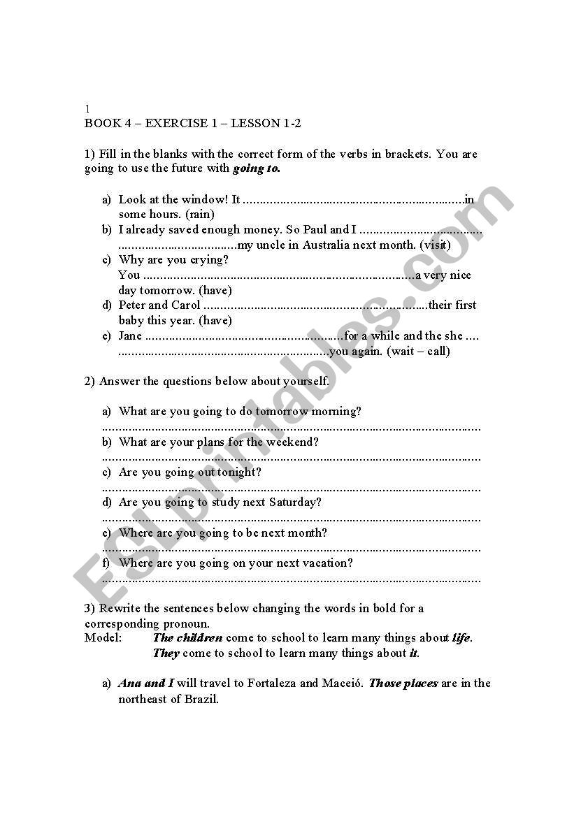 Present Continuous worksheet