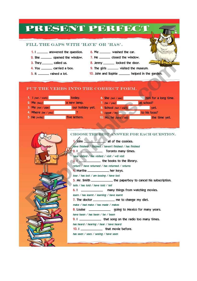 Present Perfect Simple worksheet