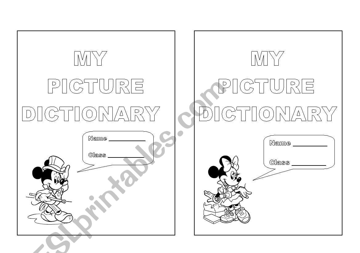 My Picture Dictionary worksheet