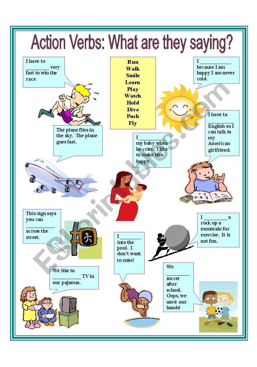 Action Verbs: What are they saying? 2