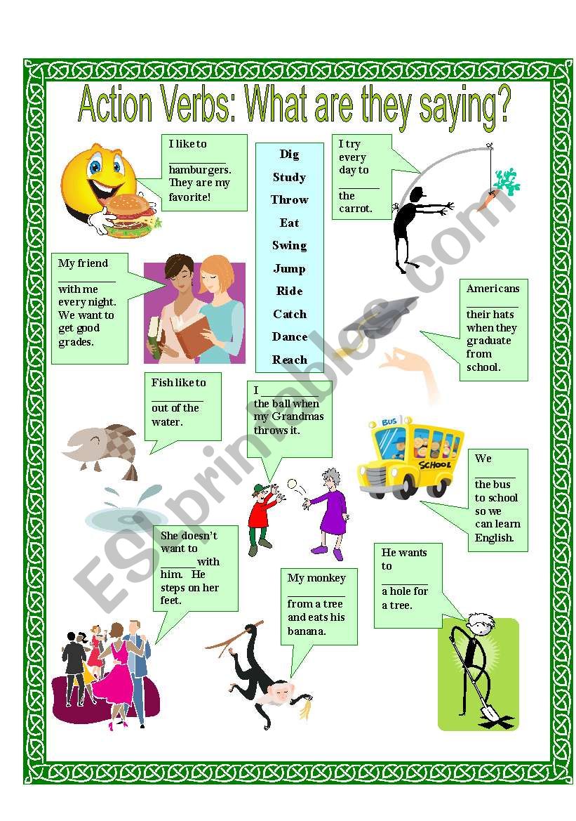 Actions Verbs: What are they saying? 3