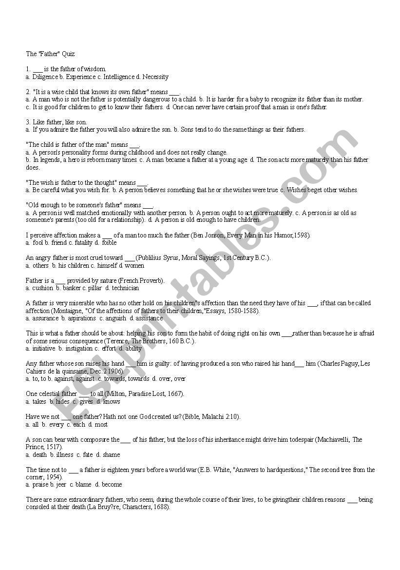 Test worksheet