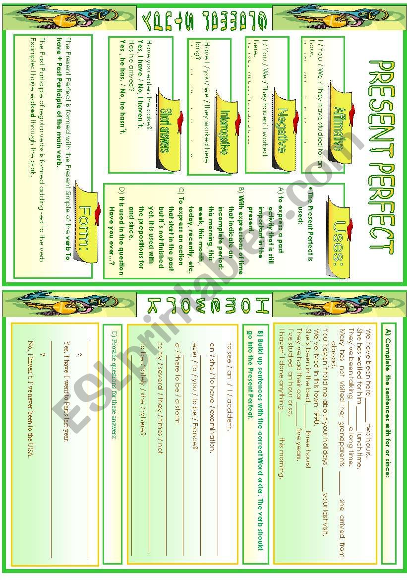 Present Perfect  worksheet