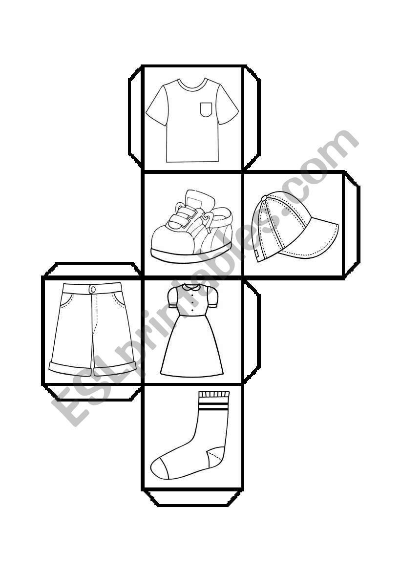 die - clothes worksheet