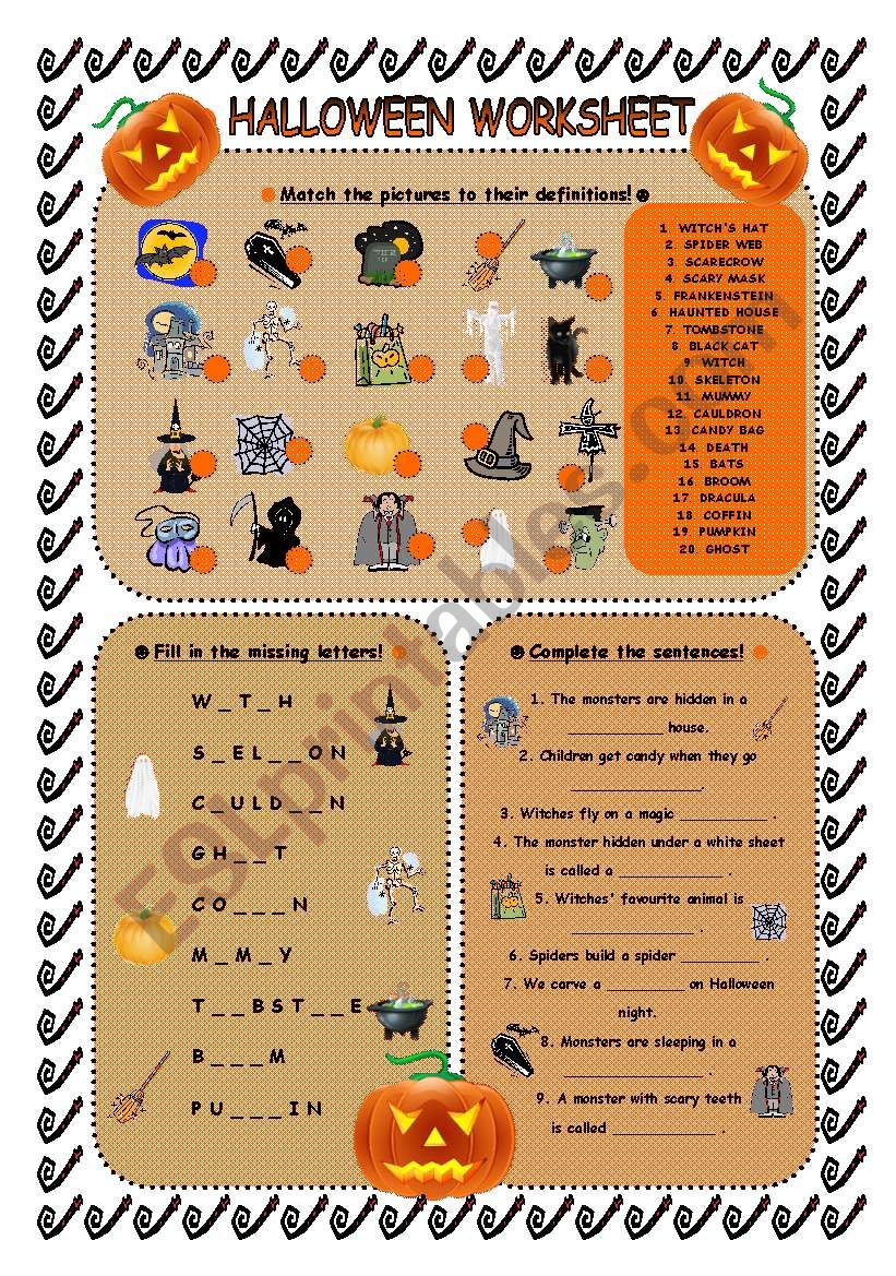 Halloween worksheet worksheet