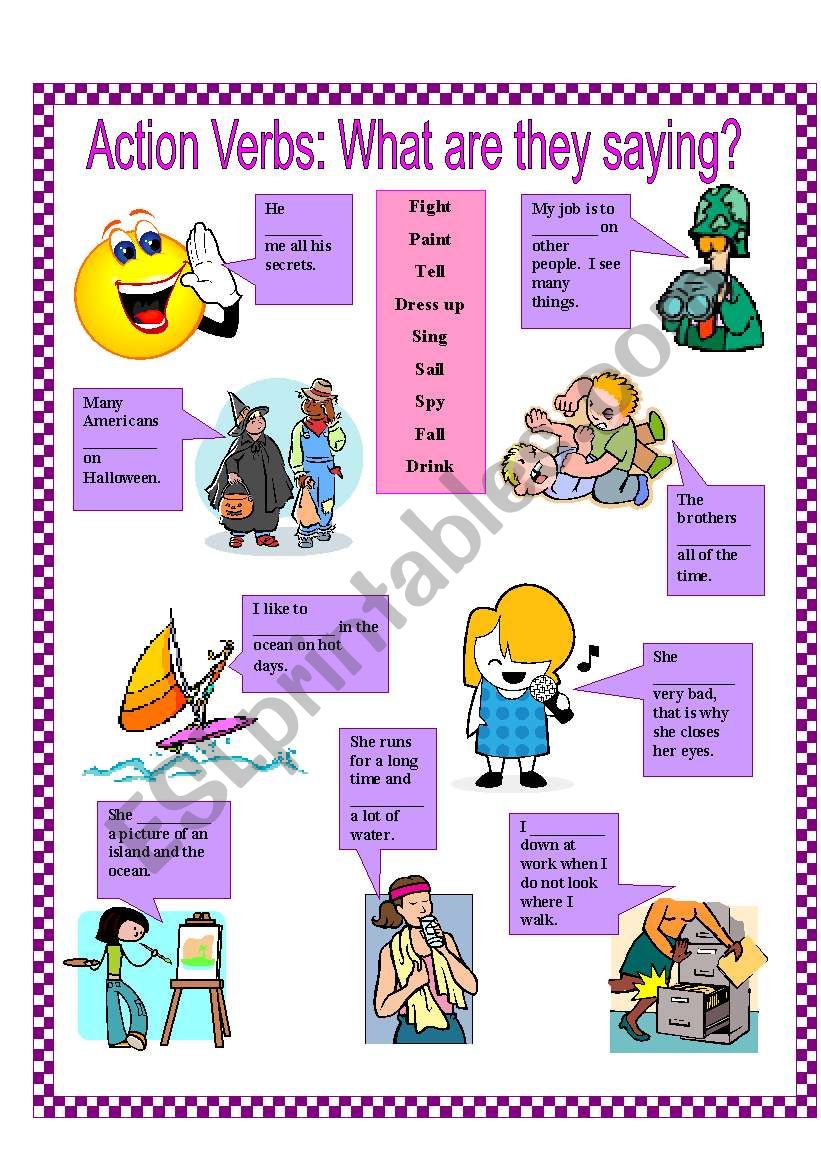 Action Verbs: What are they saying? 4