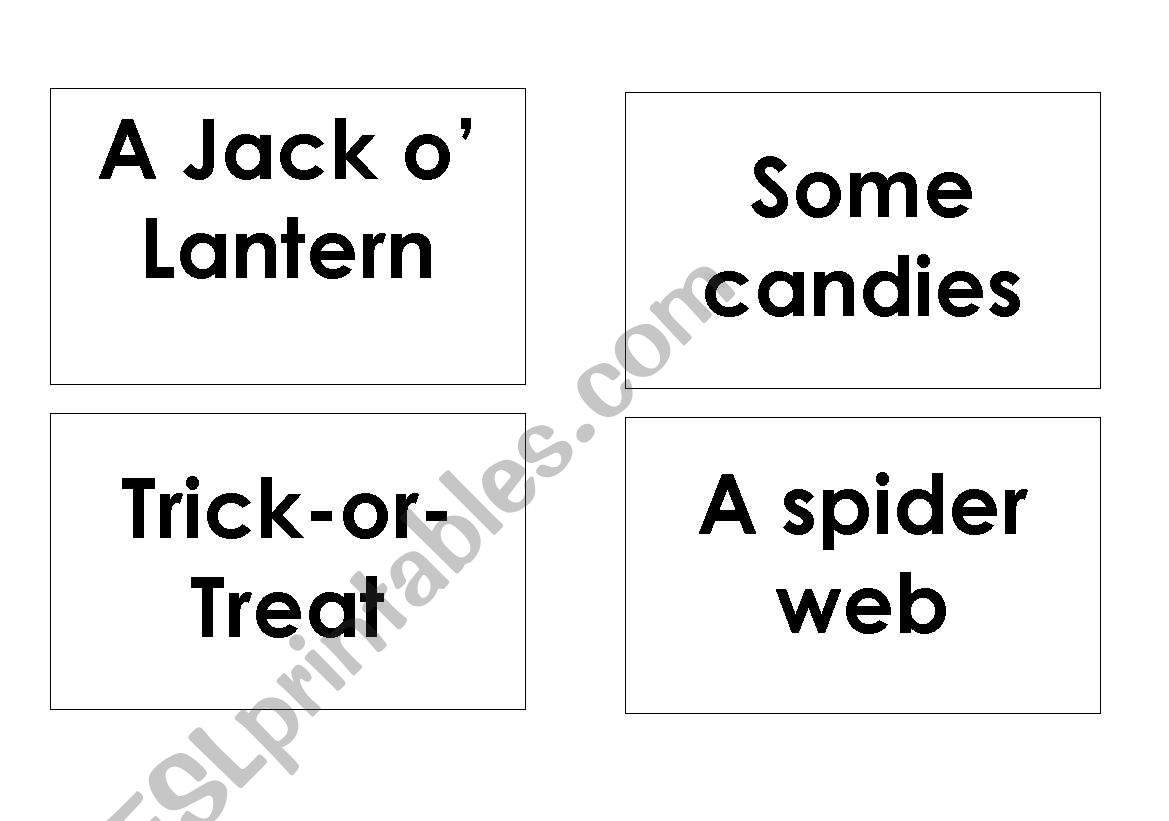 HALLOWEEN WORDCARDS worksheet