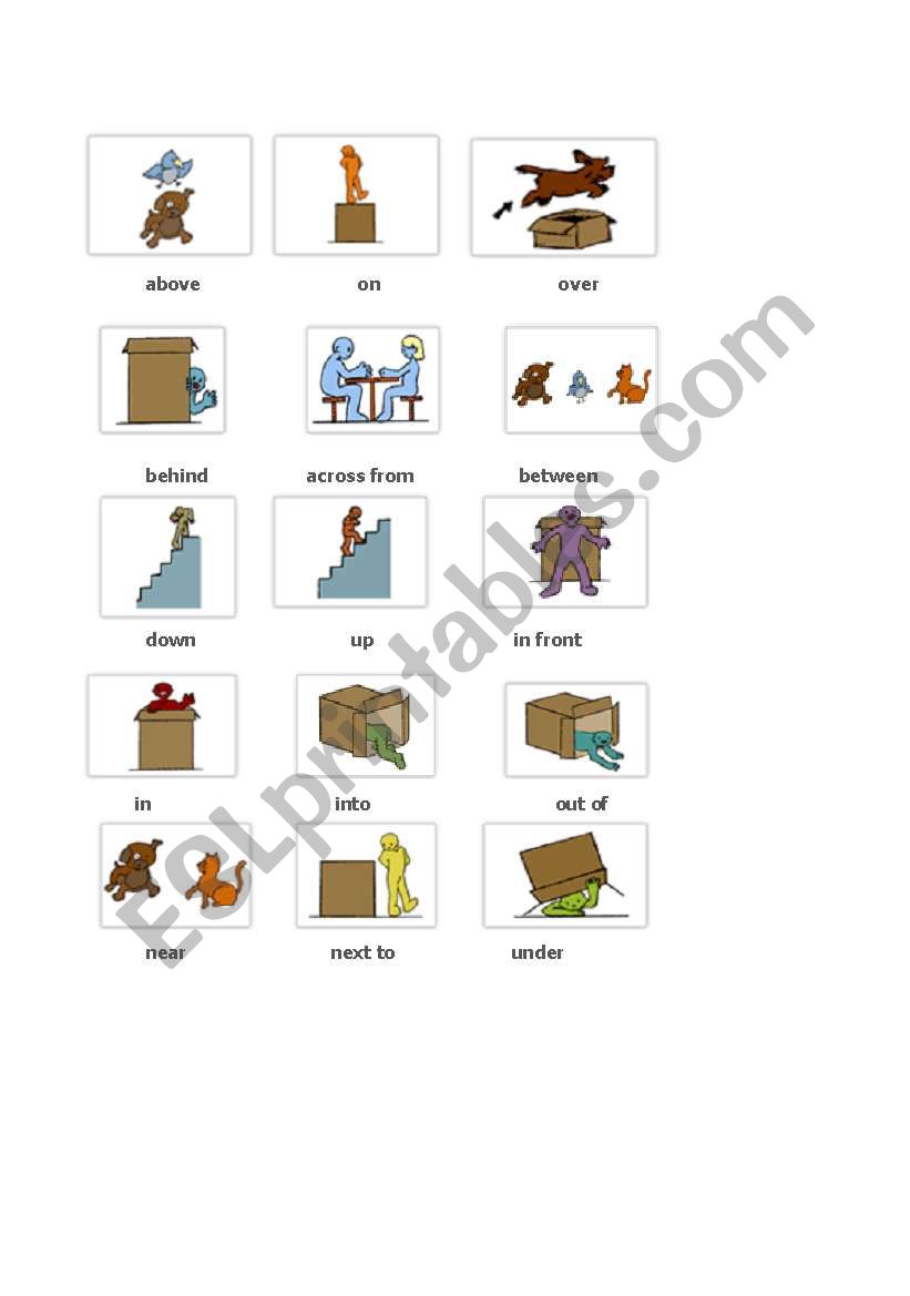 prepositions worksheet