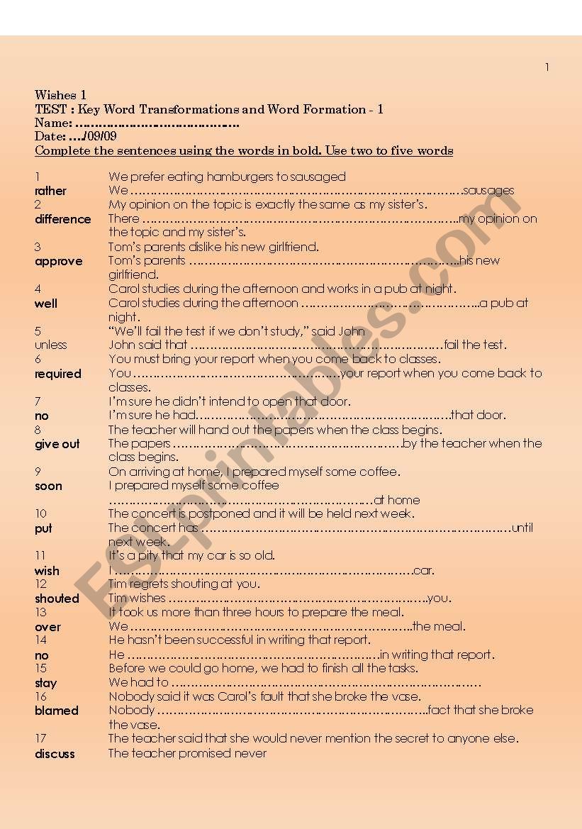 FCE - Extra Practice  worksheet