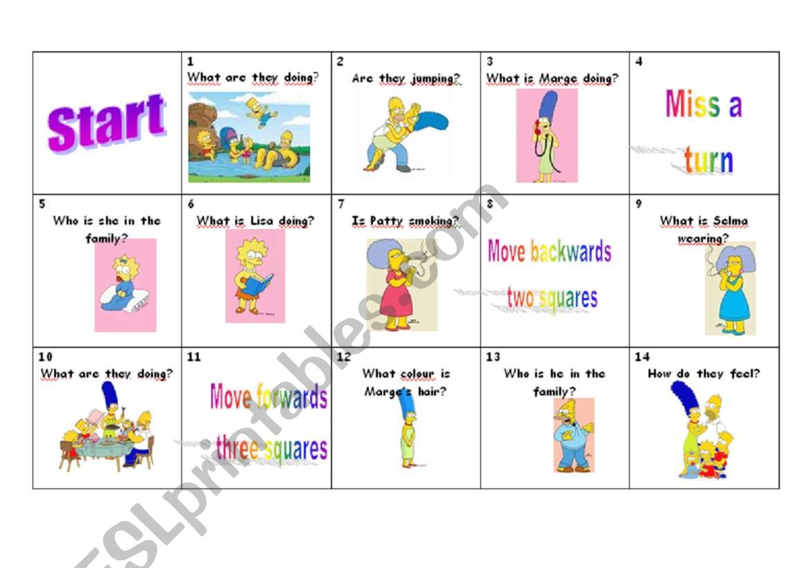 The simpsons game part 1 worksheet