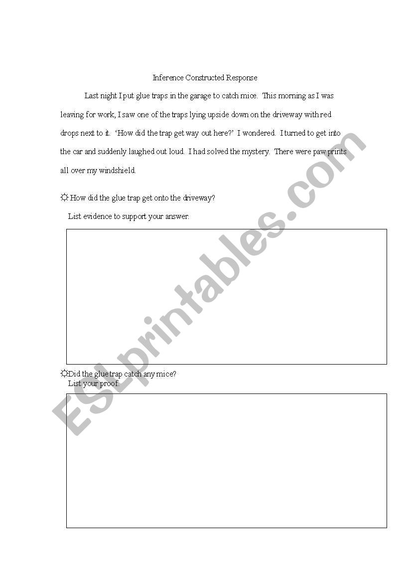 Inference Cat worksheet