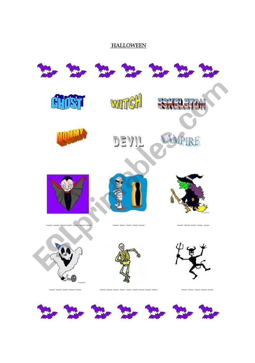 halloween worksheet