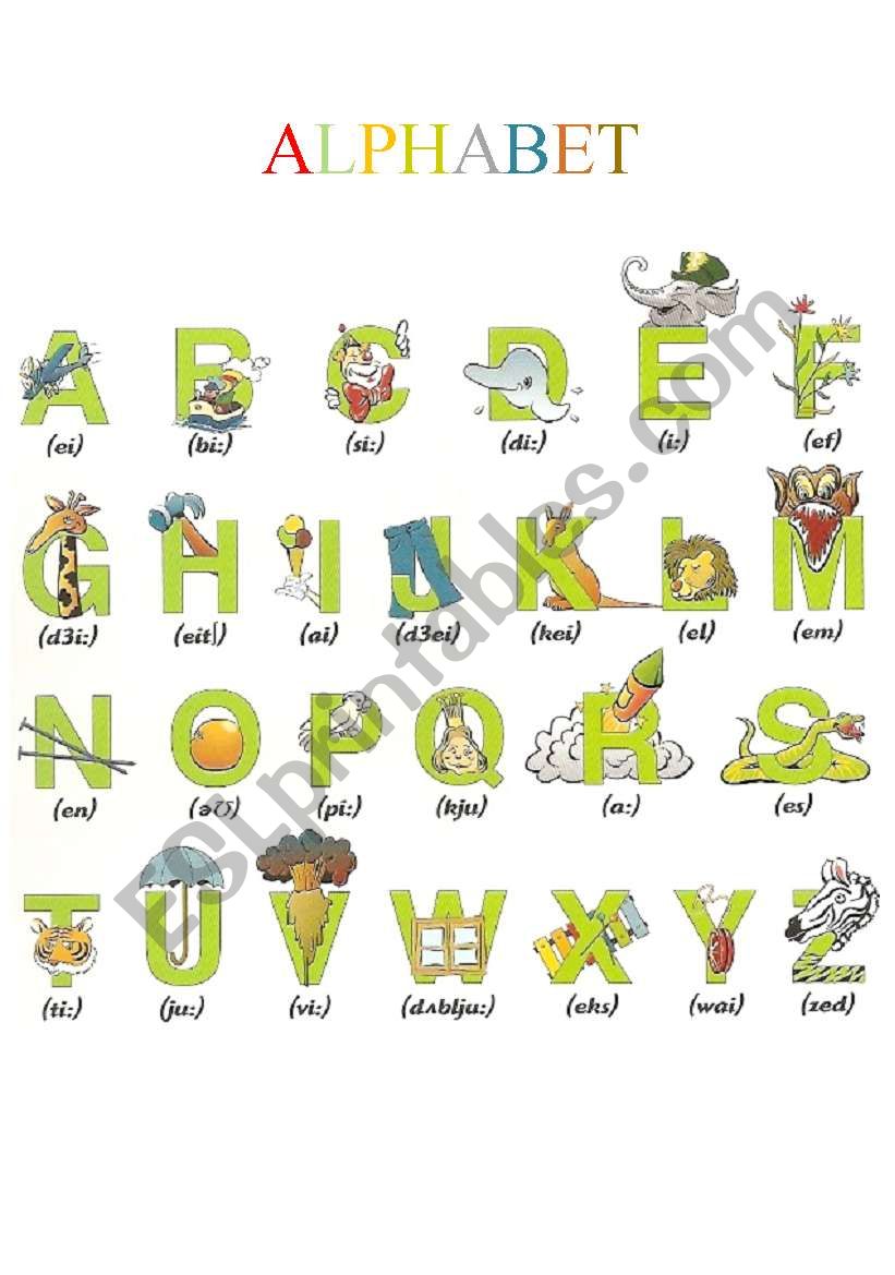 Alphabet worksheet