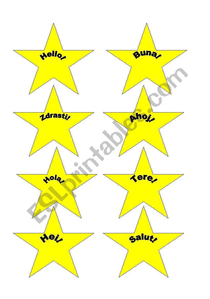stars for the European Day of Languages
