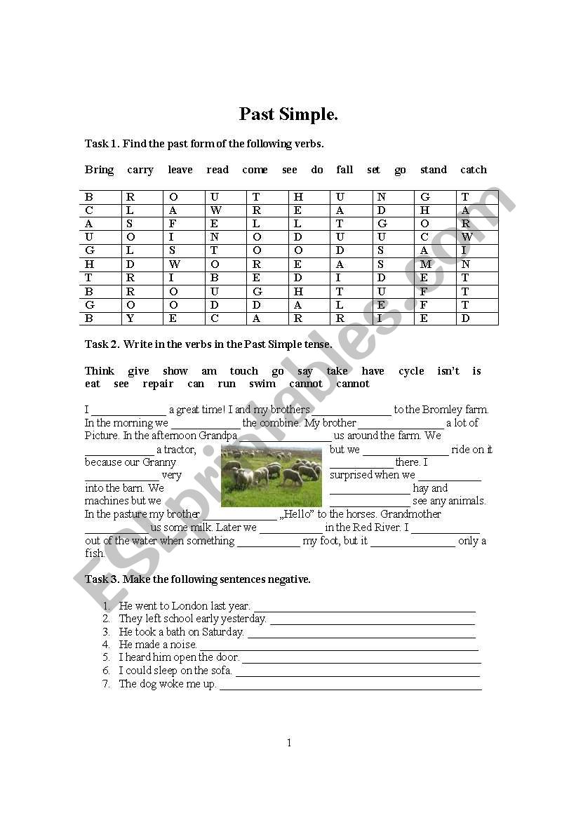 Past Simple worksheet