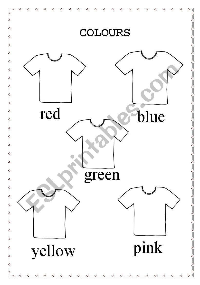 COLOURS worksheet