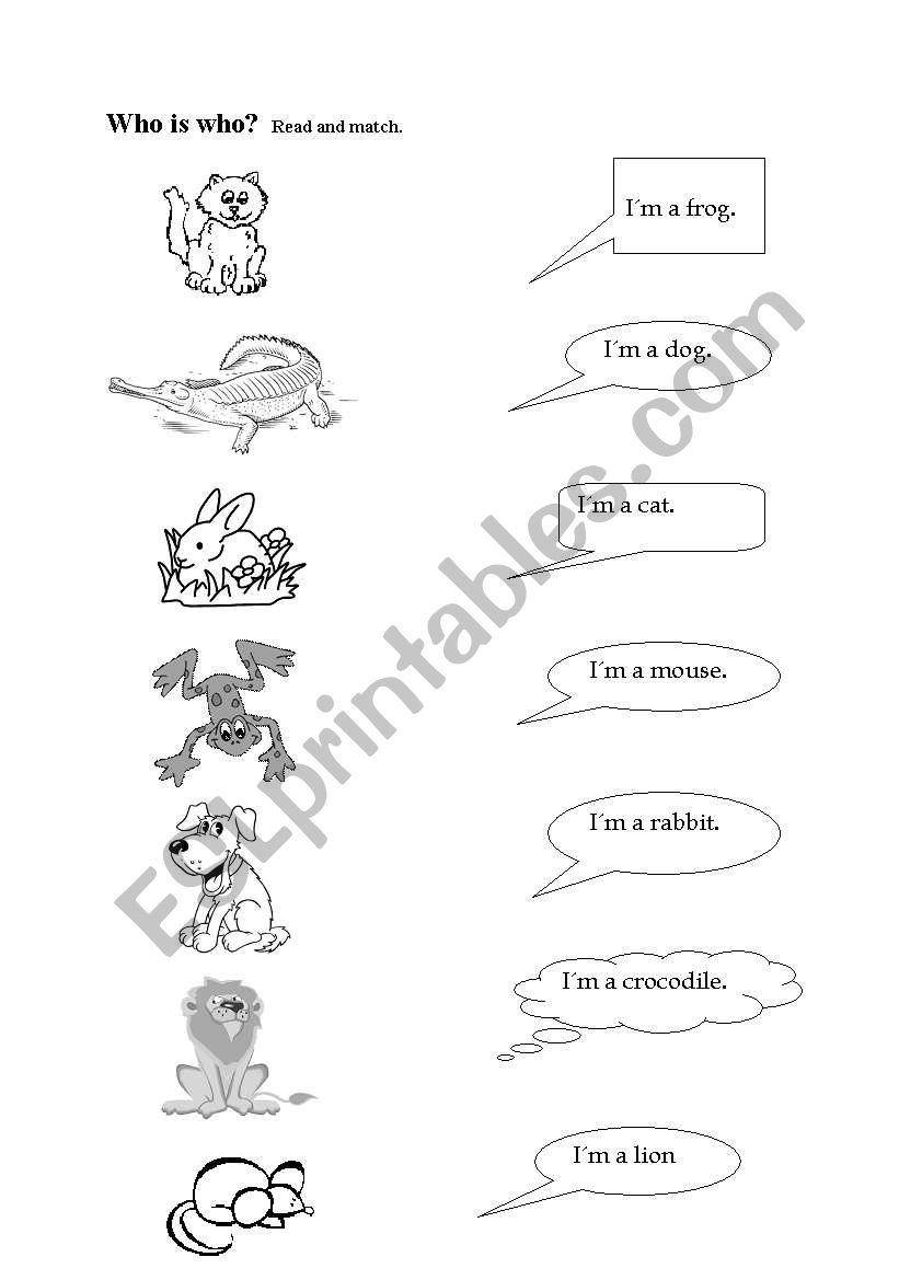 Who is who?  worksheet