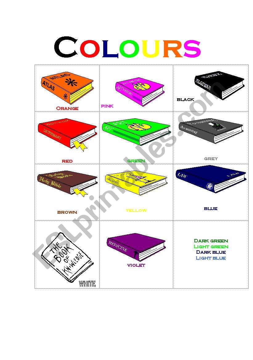 colours worksheet