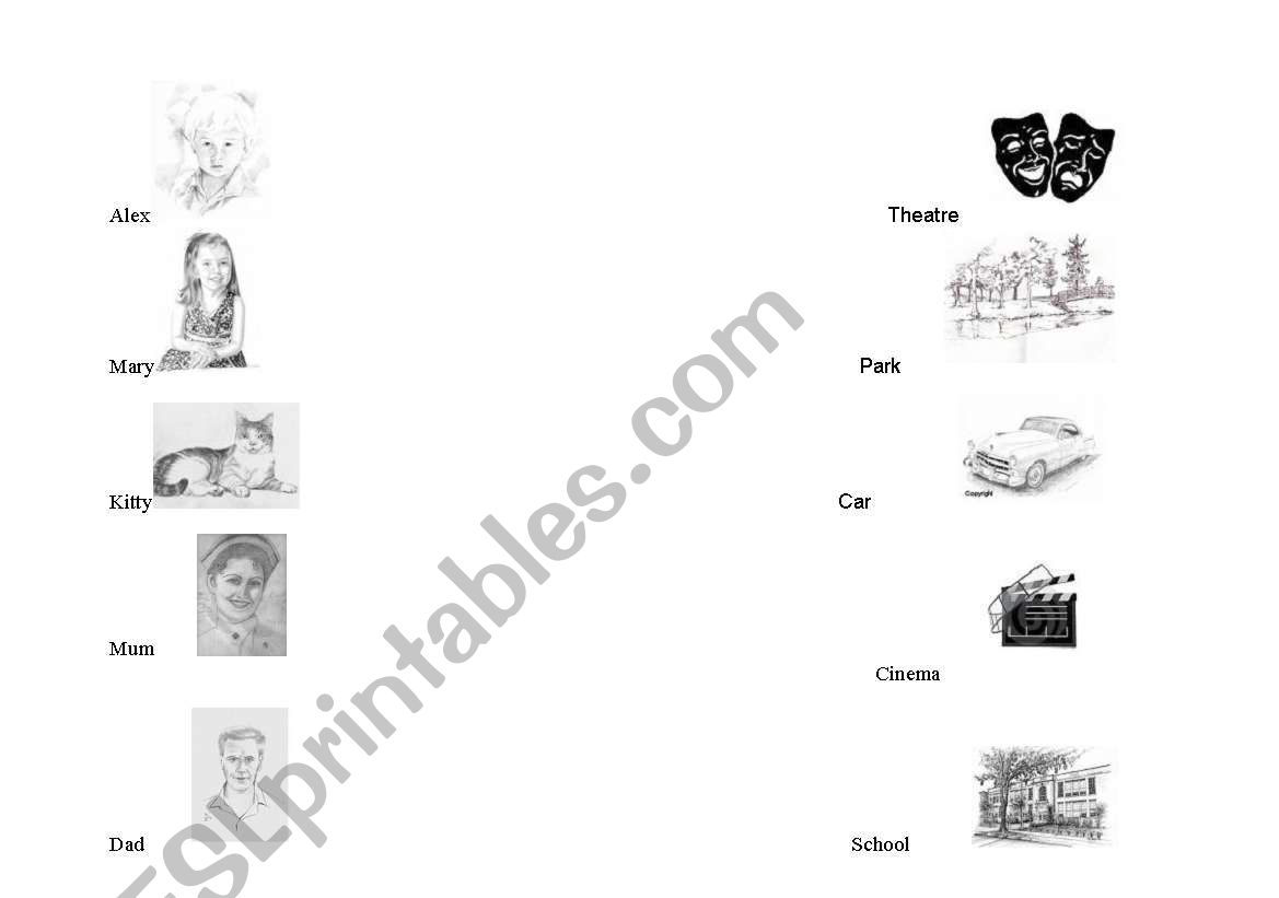 Places to Go worksheet
