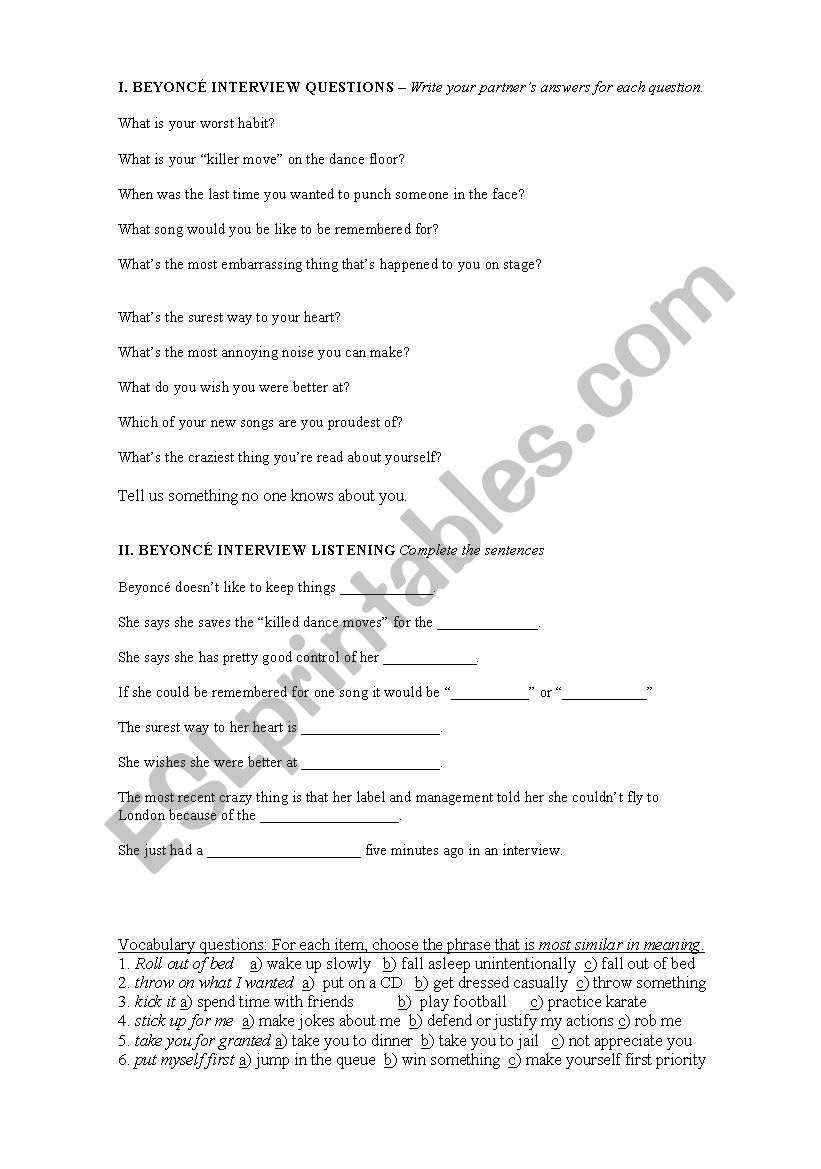 If I were a boy worksheet