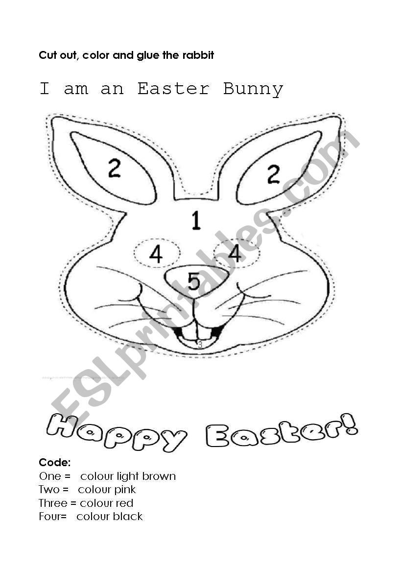I am a Easter bunny worksheet