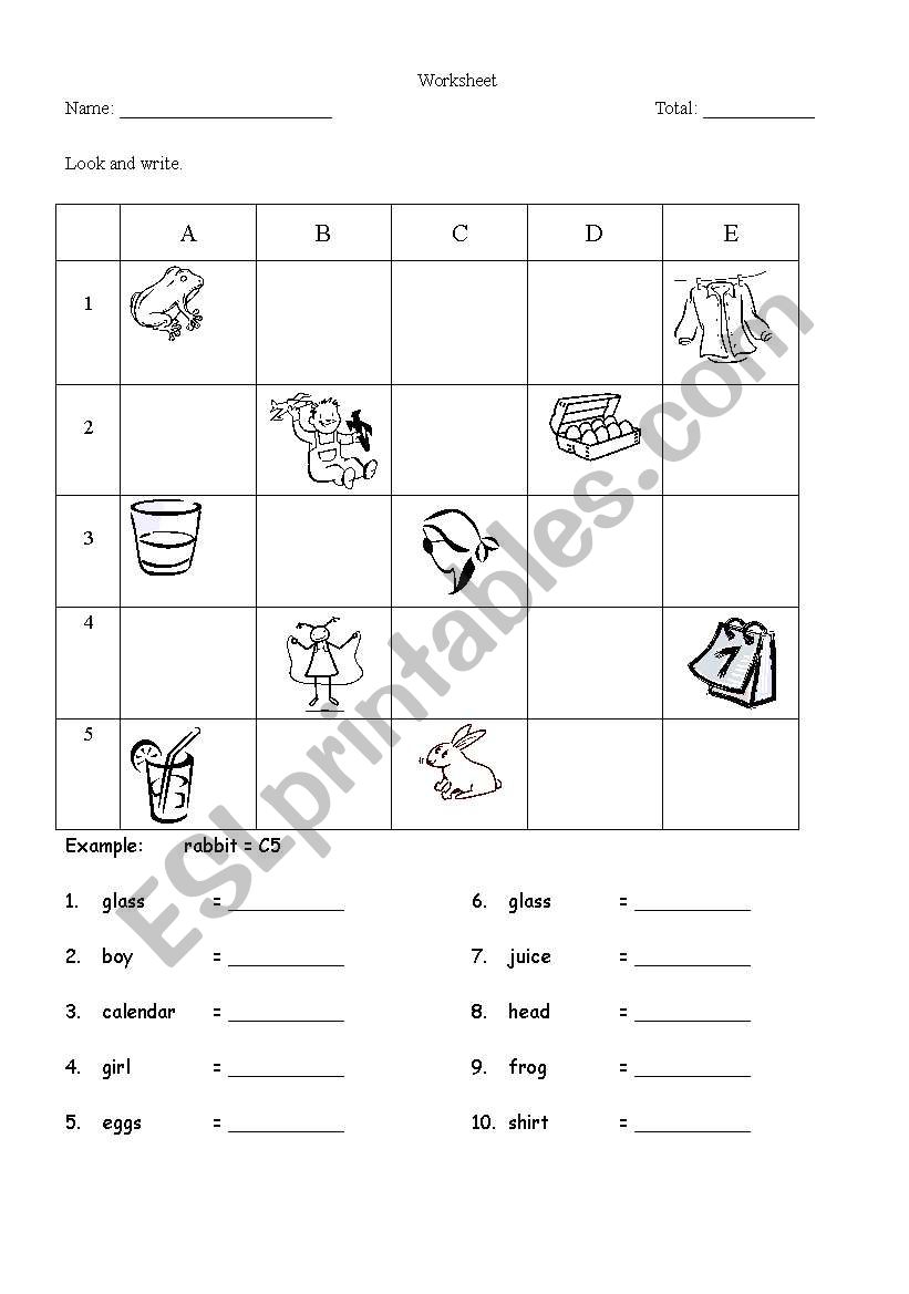 Guess Where? worksheet