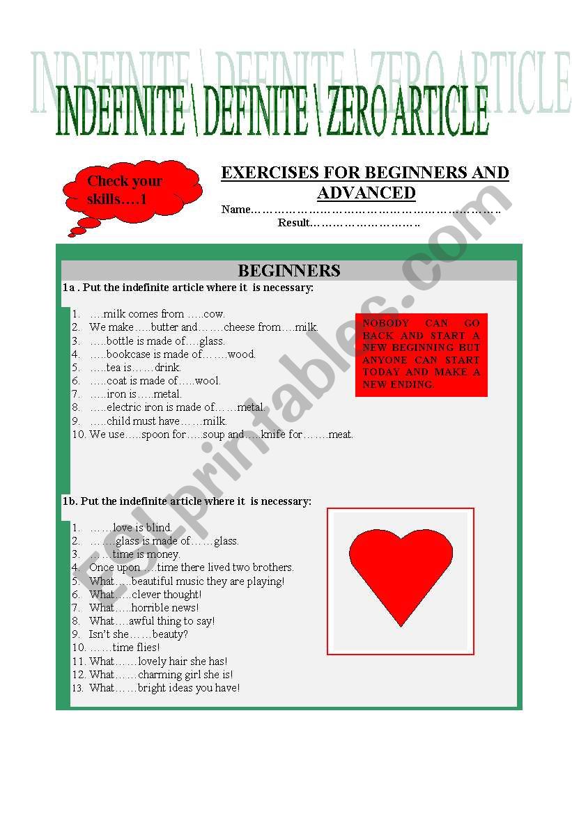 definite-indefinite-zero article