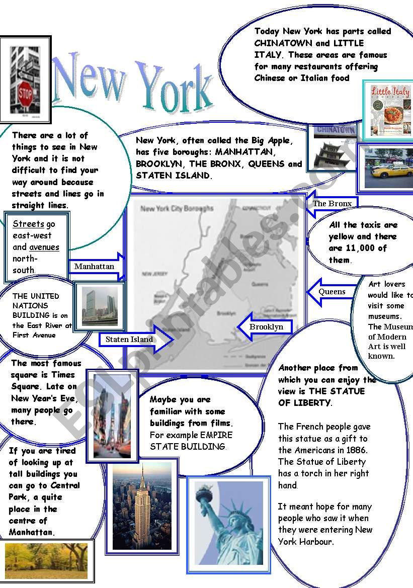 NEW  YORK worksheet