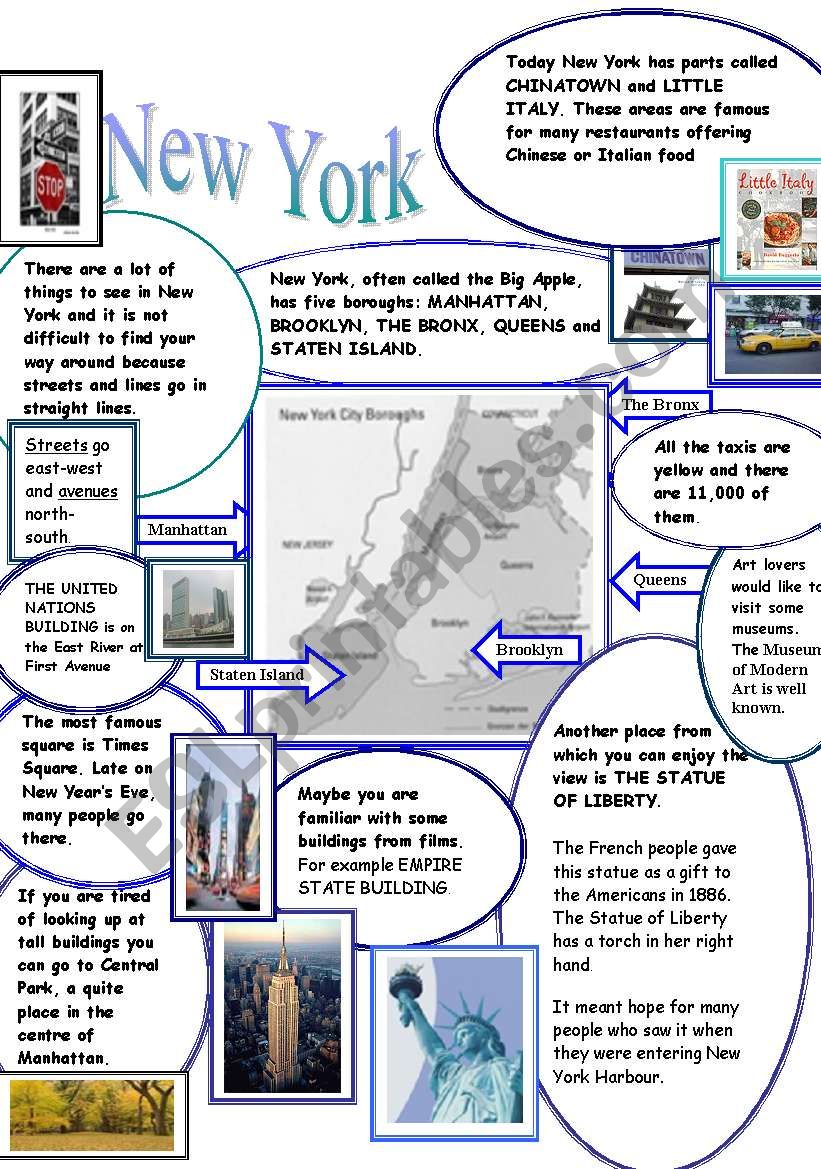 NEW YORK ESL worksheet by kole