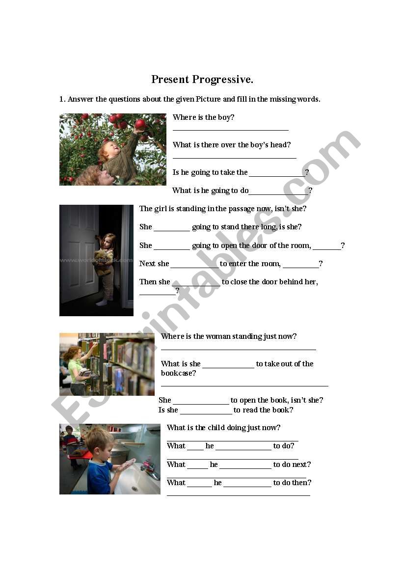 Present Progressive worksheet