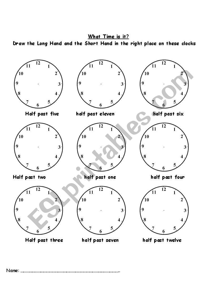 CLOCKS - what time is it? worksheet
