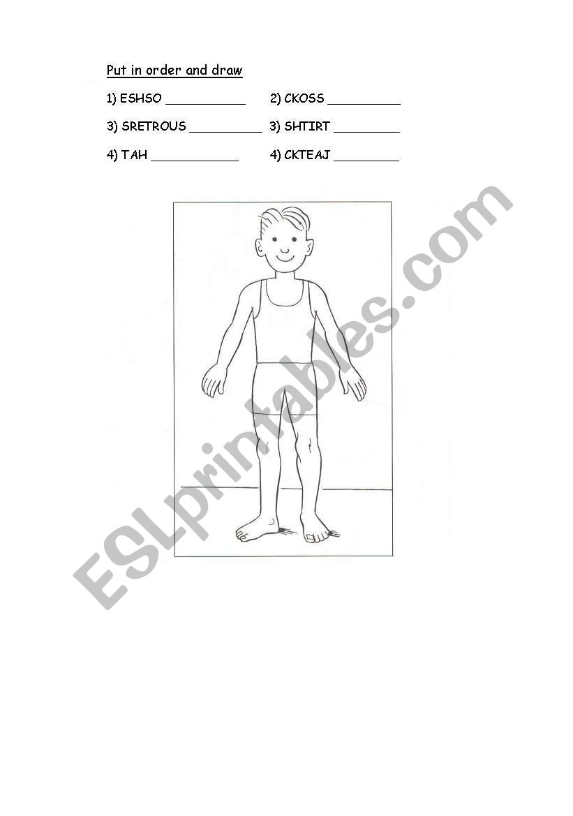 Clothes worksheet