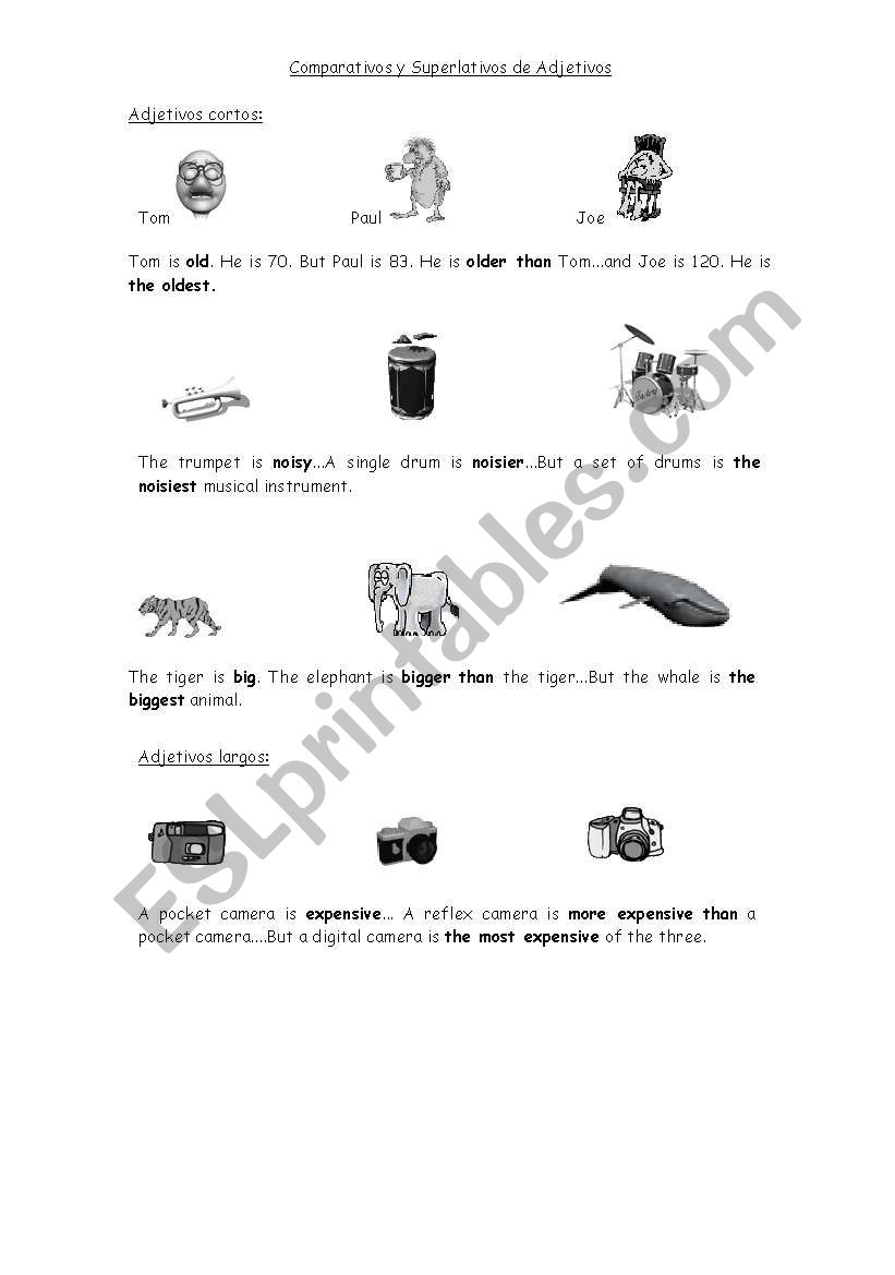 comparatives and superlatives worksheet
