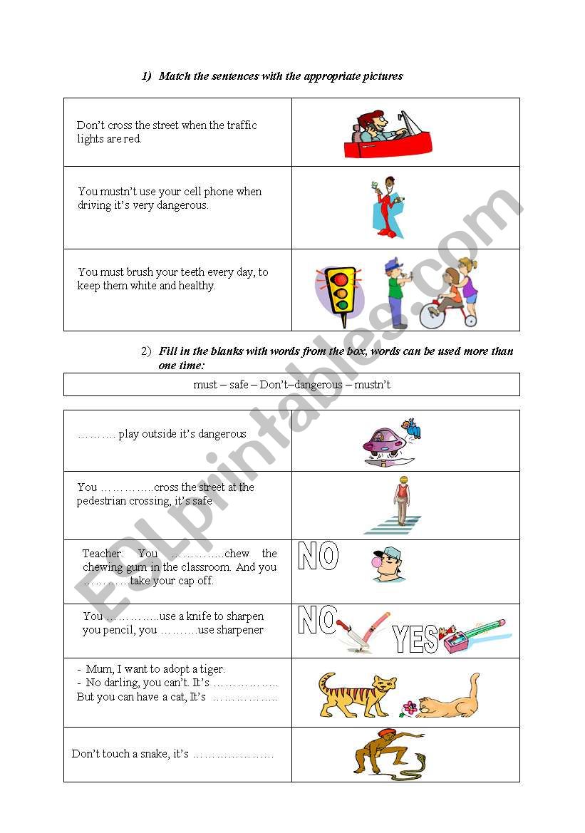 You must be careful part 1 worksheet