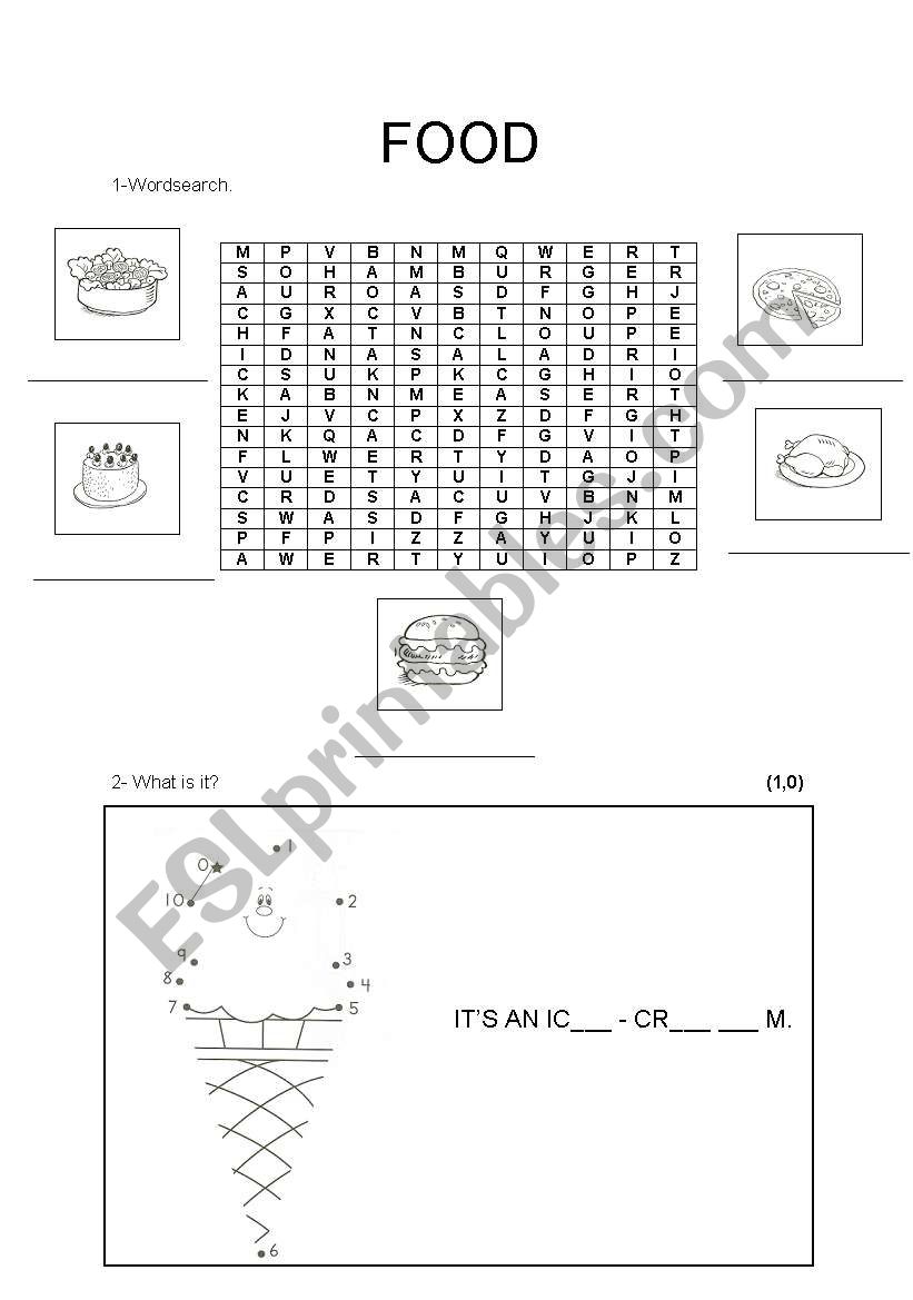 Food worksheet