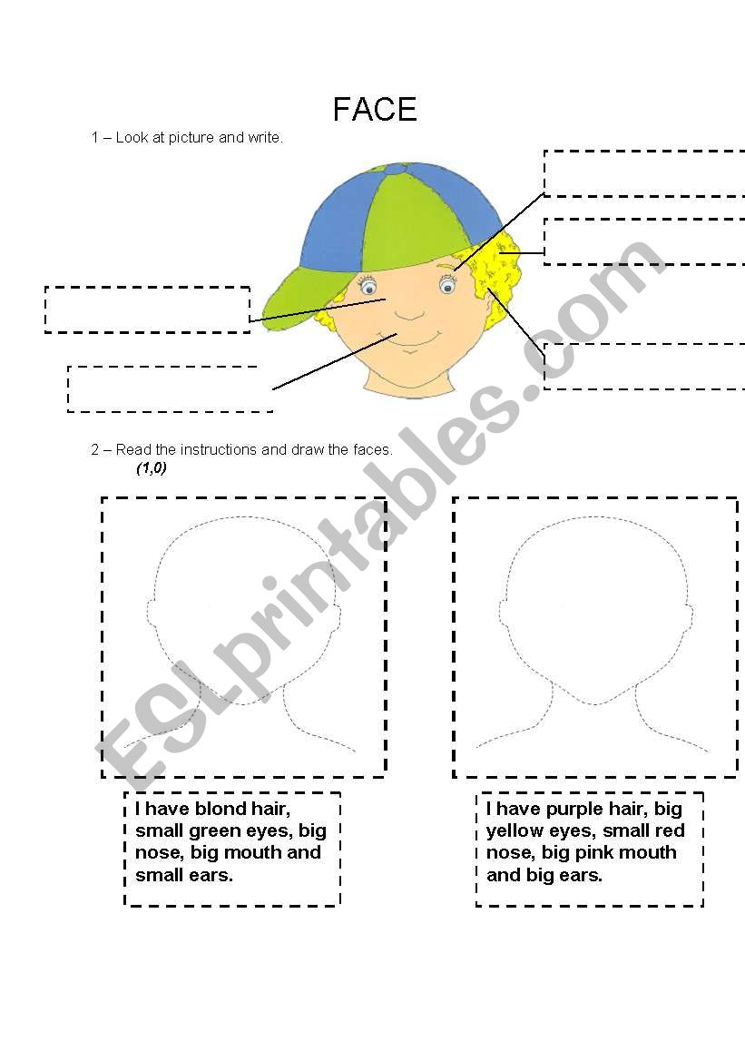 Face worksheet