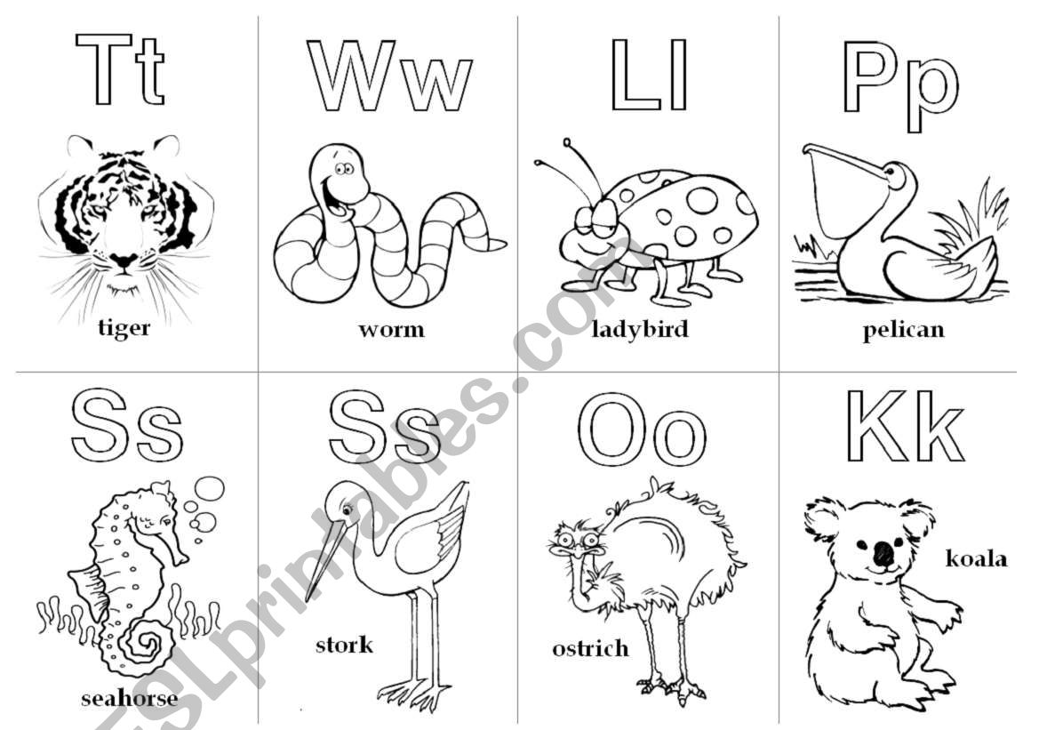 Animal Alphabet Cards Extension 6