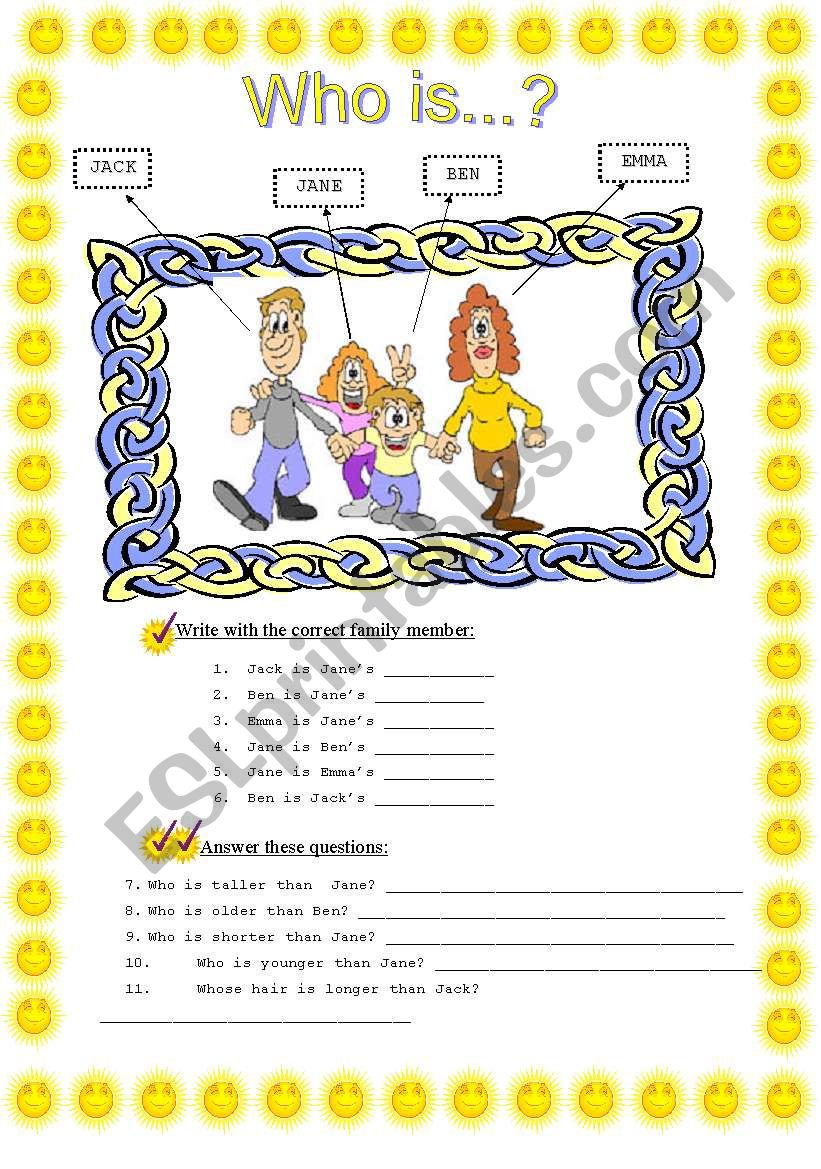 Who is...? worksheet