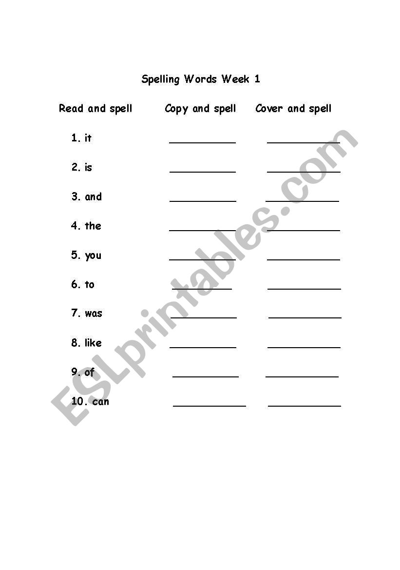 September Sight Words K-2 worksheet