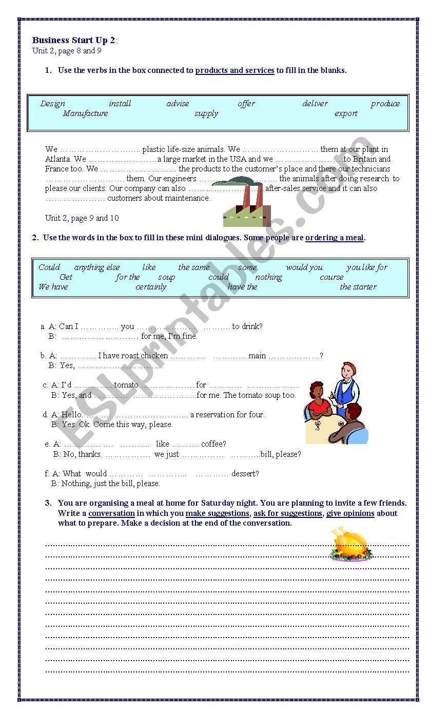 Business vocabulary connected to products and services