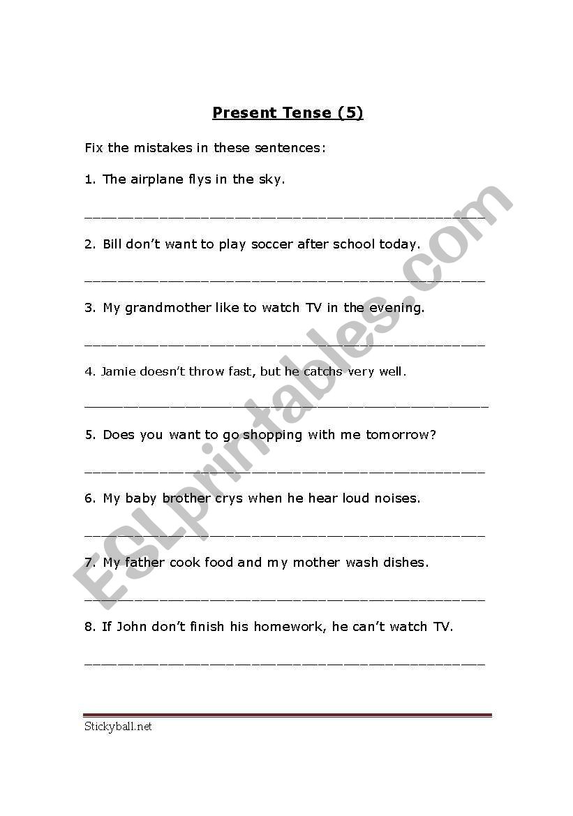 Fix The Mistakes (Present Tense)