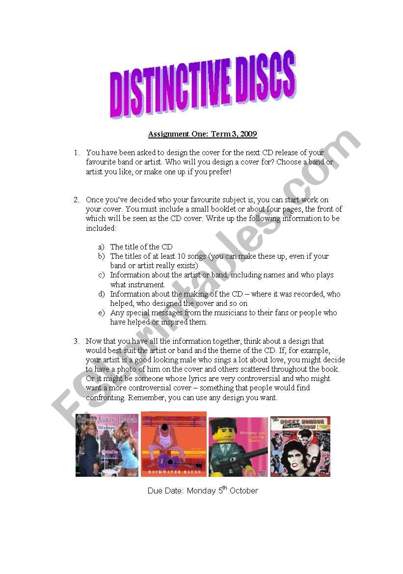 Distinctive Discs/Music/Song writing 