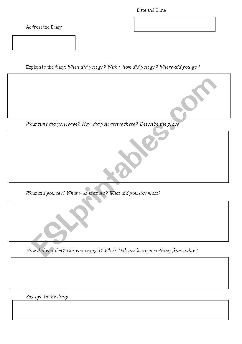 disry writing frame worksheet