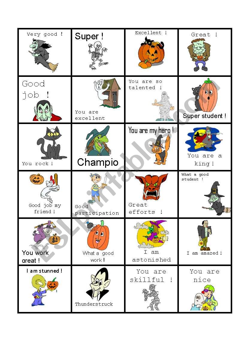 Halloween stickers with positive message