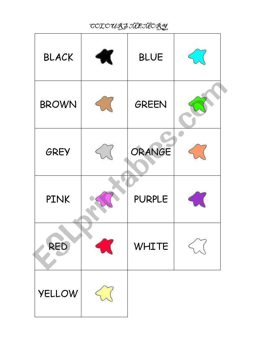 COLOURS DOMINO worksheet